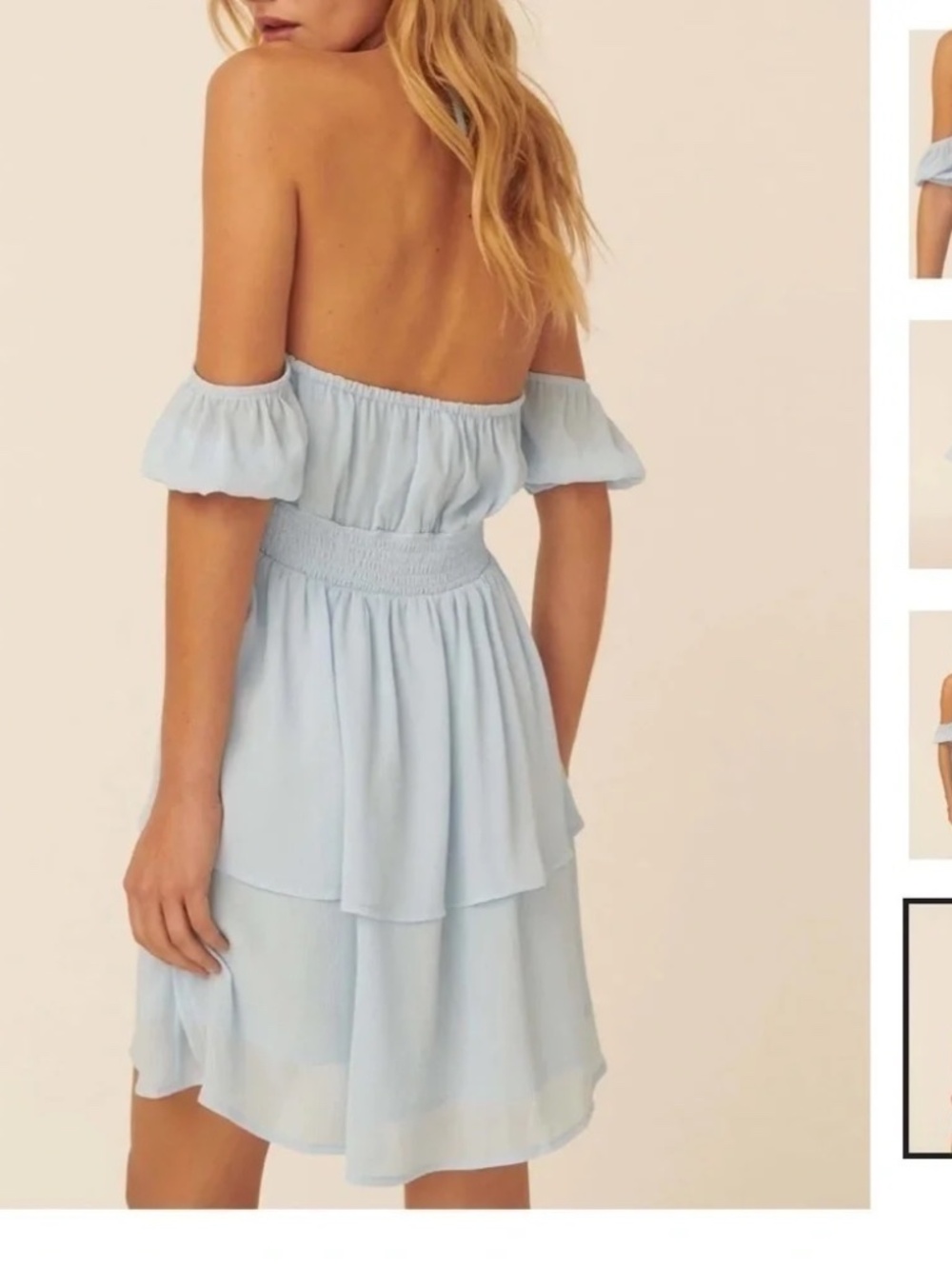 New Promesa Women's Sleeveless Halter Dress Tiered Flowy Boho Mini Dress - Picture 3 of 6